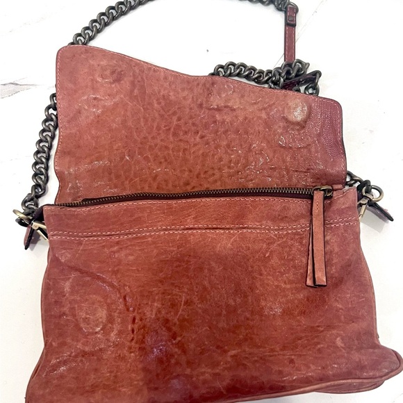Maxon Italian leather clutch Maroon Crossbody Bag - Picture 4 of 12